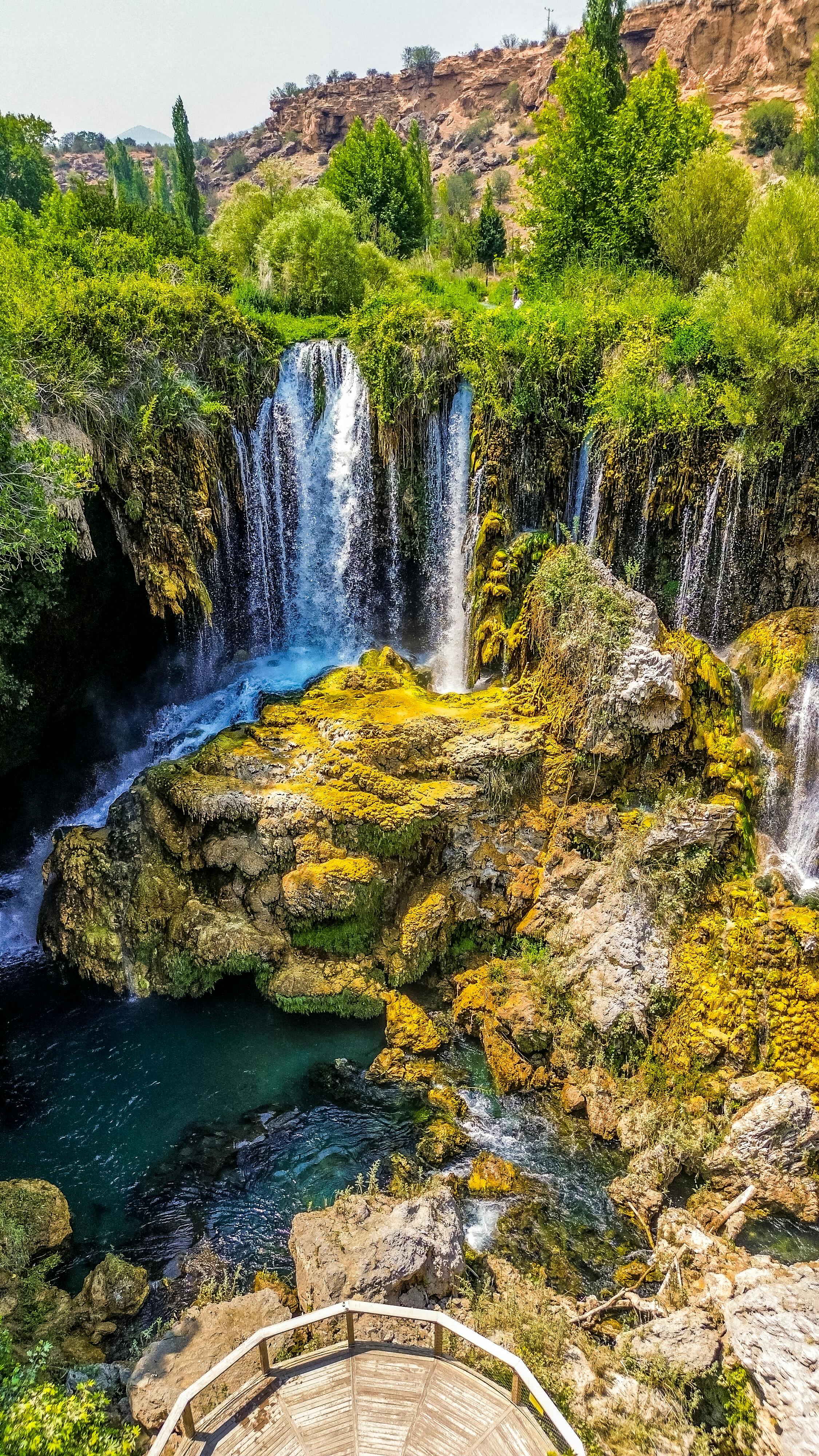 Lush Canyon Waterfall View