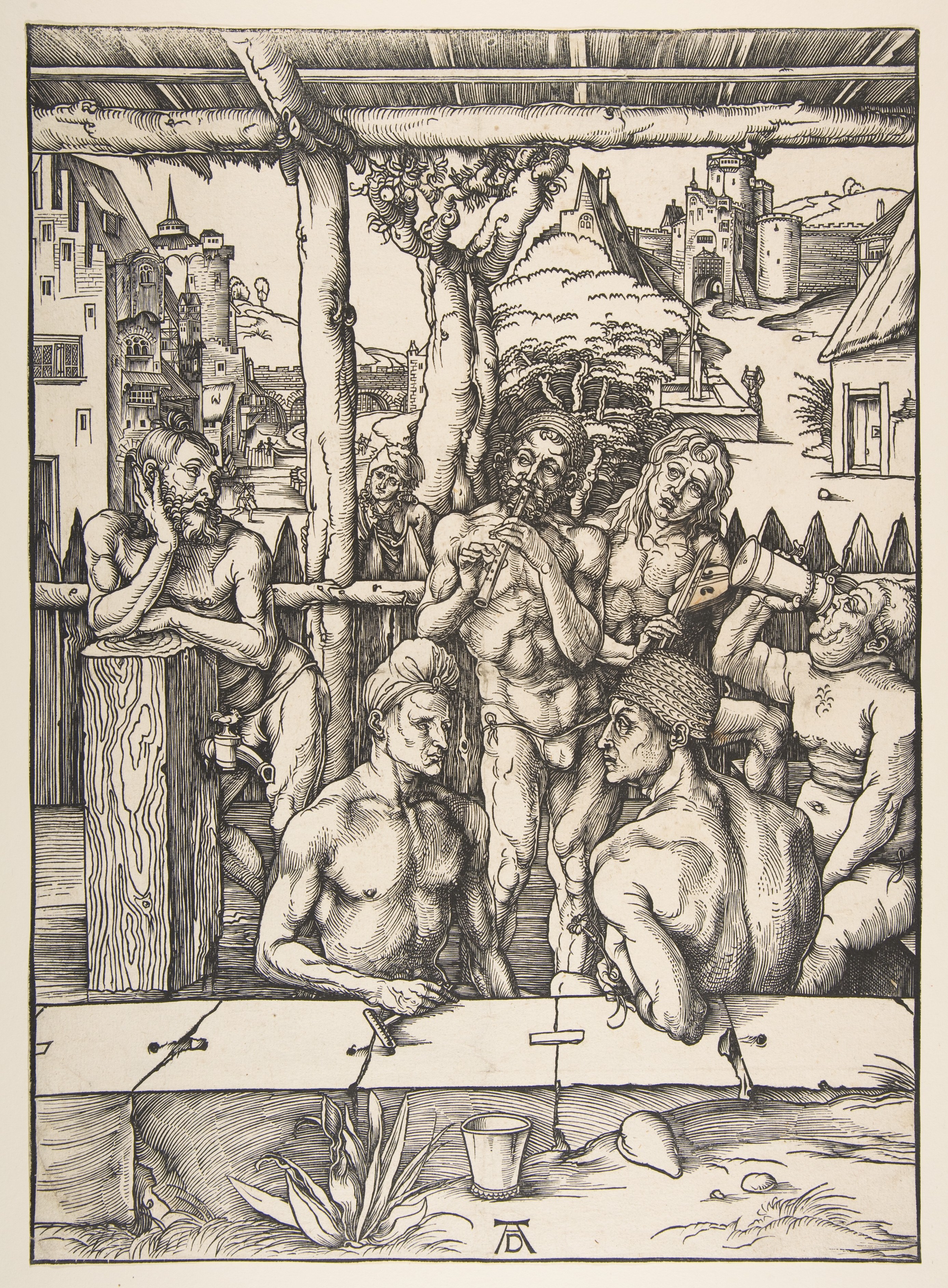 Dürer's Bathing Men Woodcut