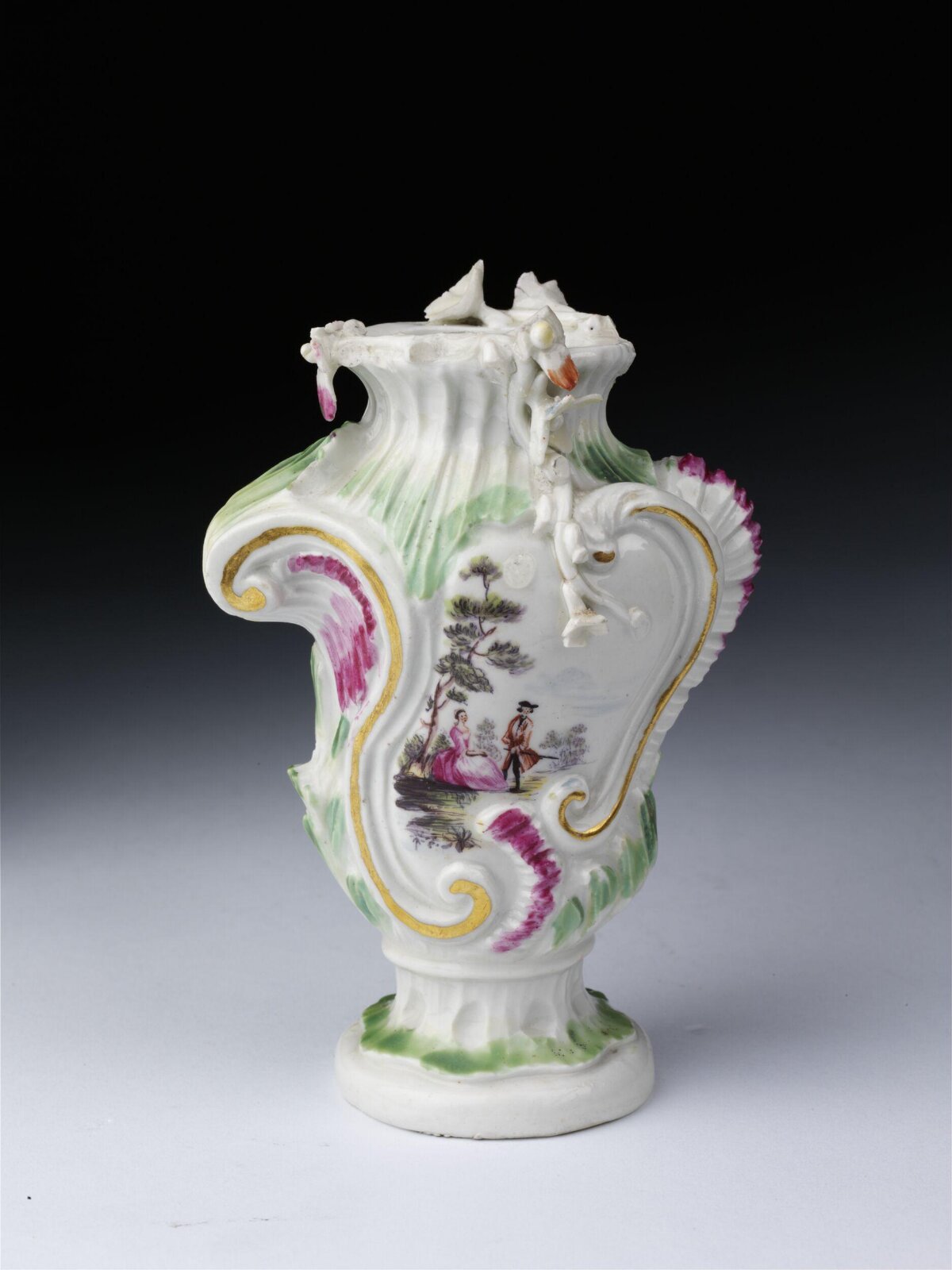 Hand-Painted Antique Porcelain Vase