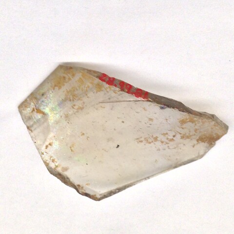 Labeled Translucent Mineral Specimen