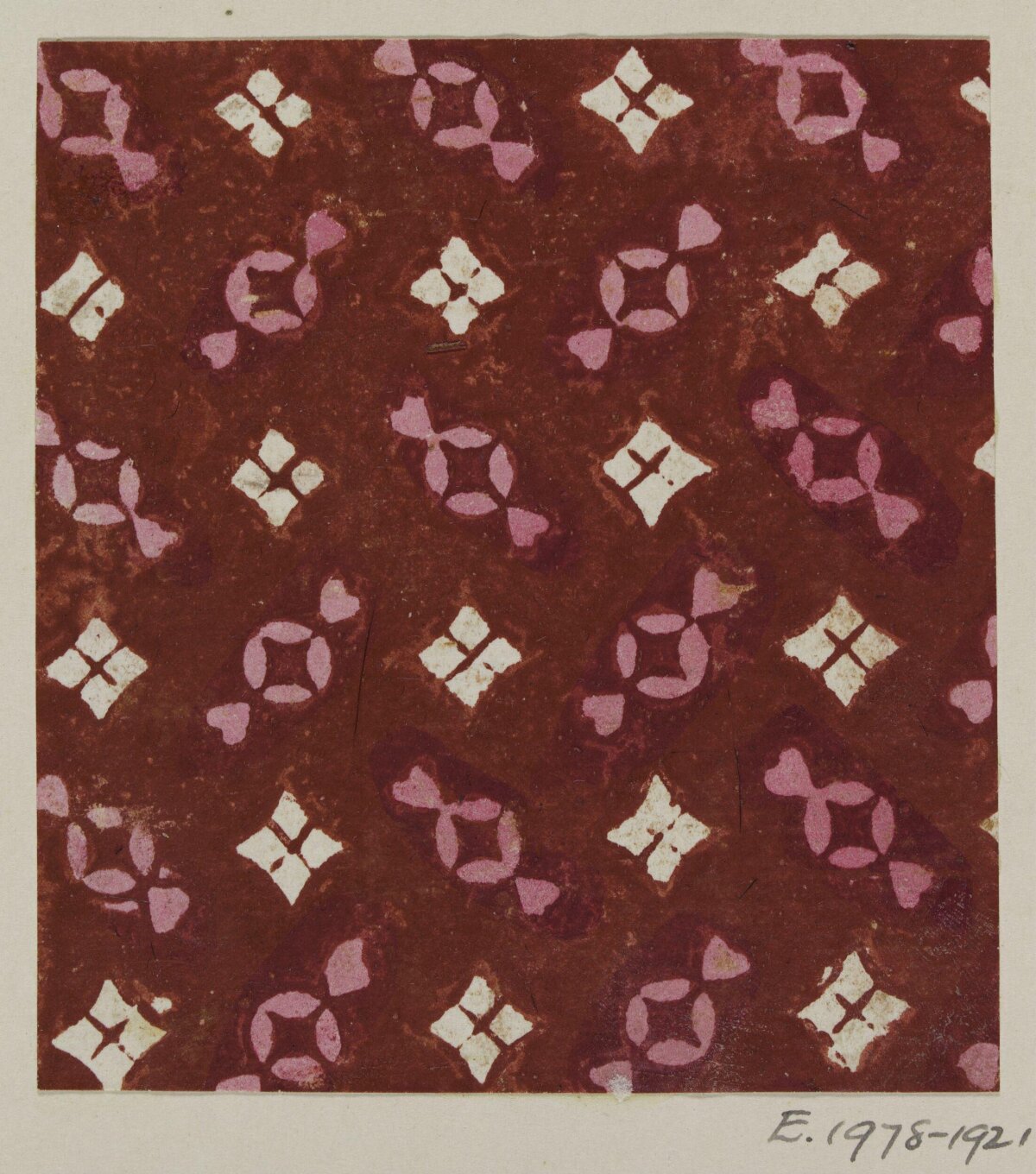 Vintage Red Geometric Textile Pattern