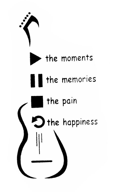 Minimalist Guitar Life Quote Art