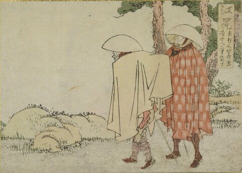 Two Travelers in Japanese Ukiyo-e