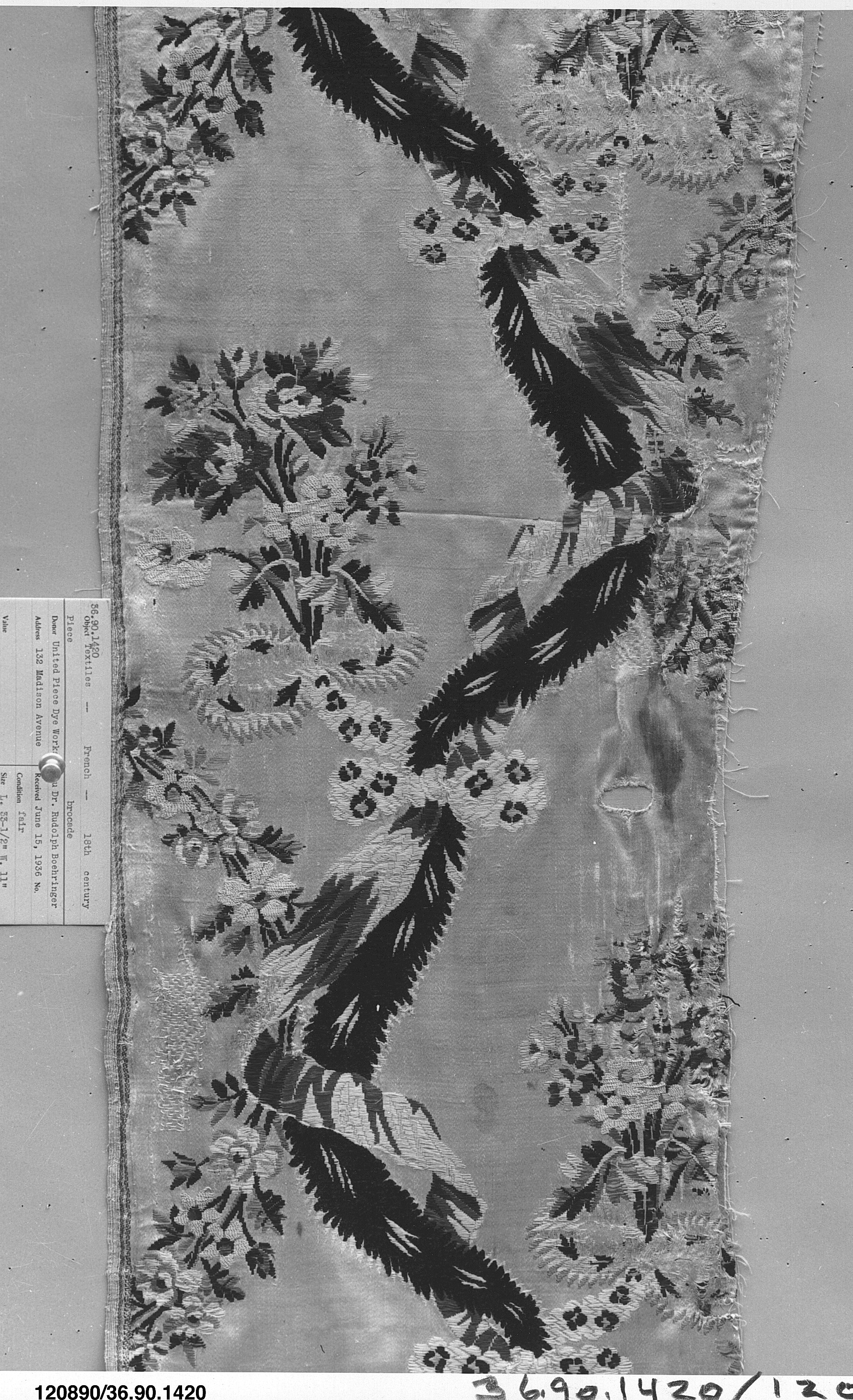 16th Century French Floral Textile Fragment