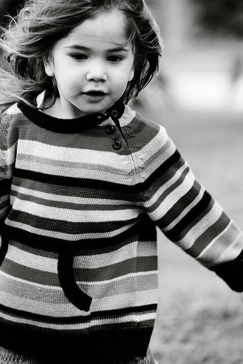 Young Girl Running Outdoors