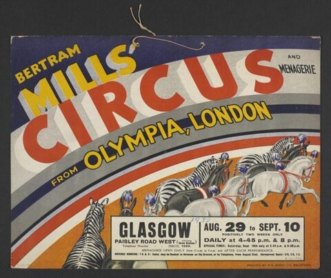 Vintage Bertram Mills Circus Poster