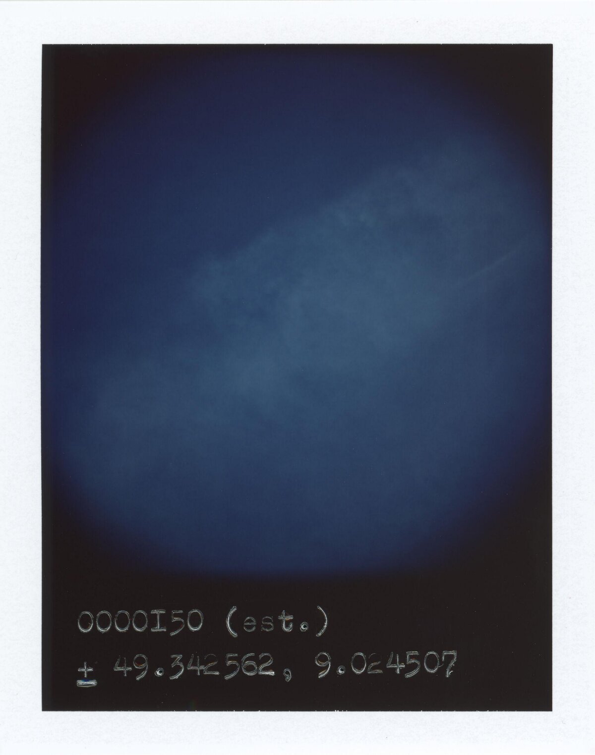 Polaroid Night Sky with Coordinates — Gradient Backgrounds