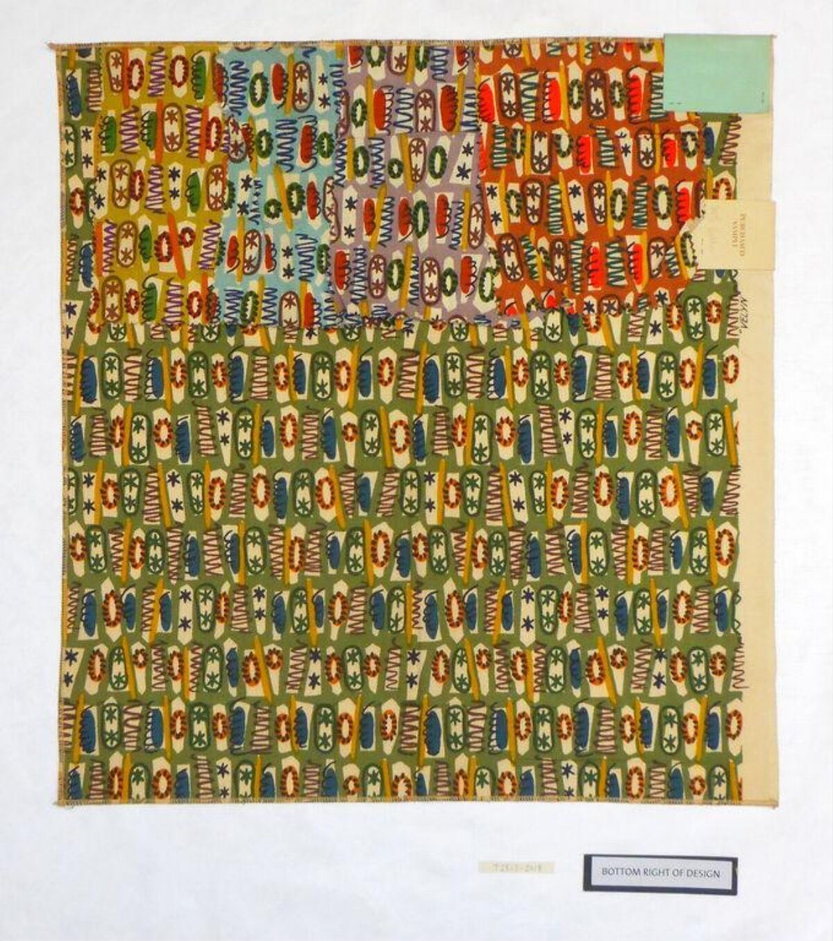 Vintage Geometric Textile Pattern Sample