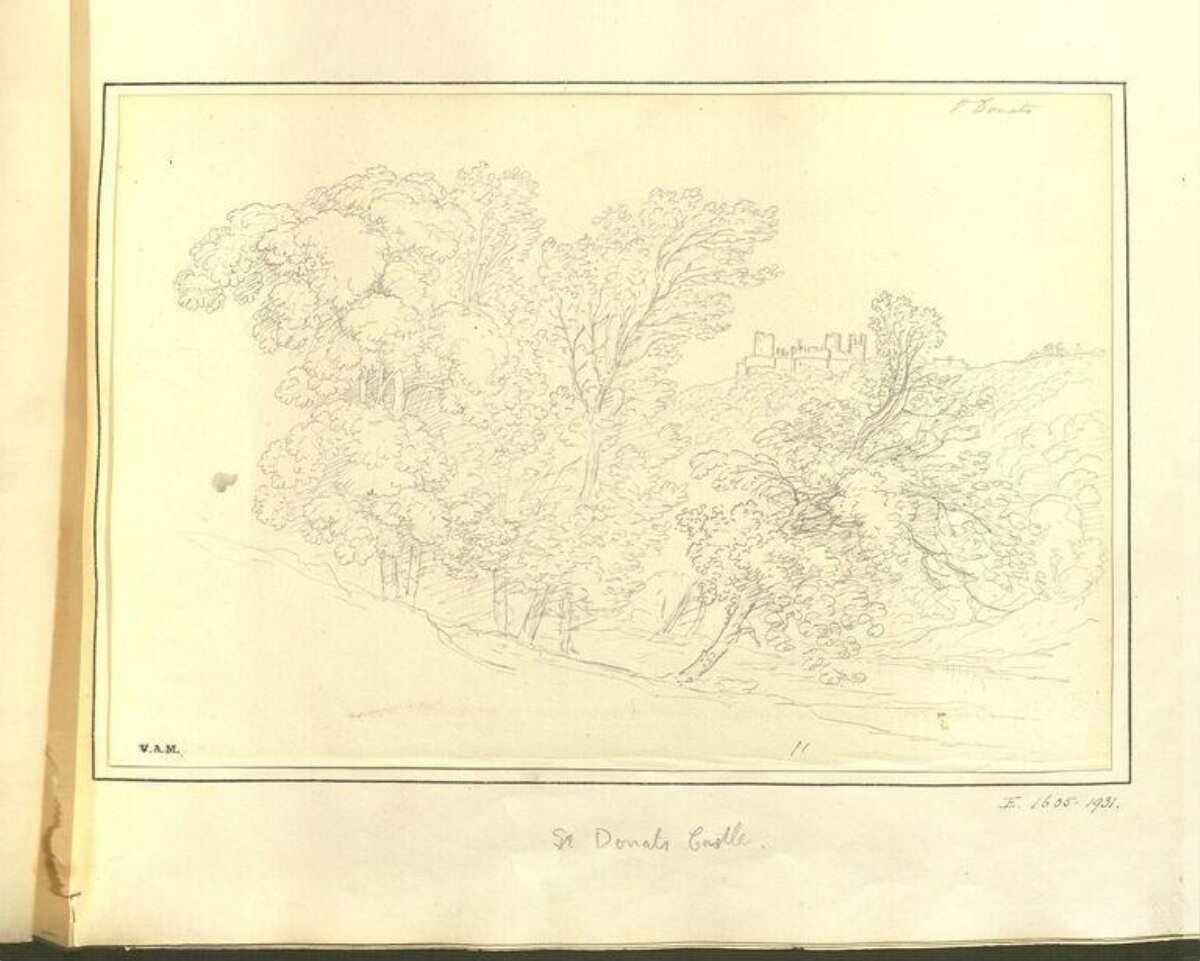 Pencil Sketch of St Donats Castle