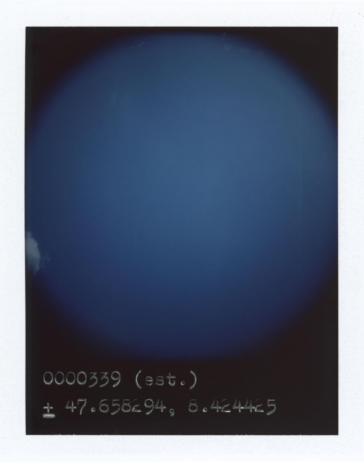Deep Blue Sky with Coordinates
