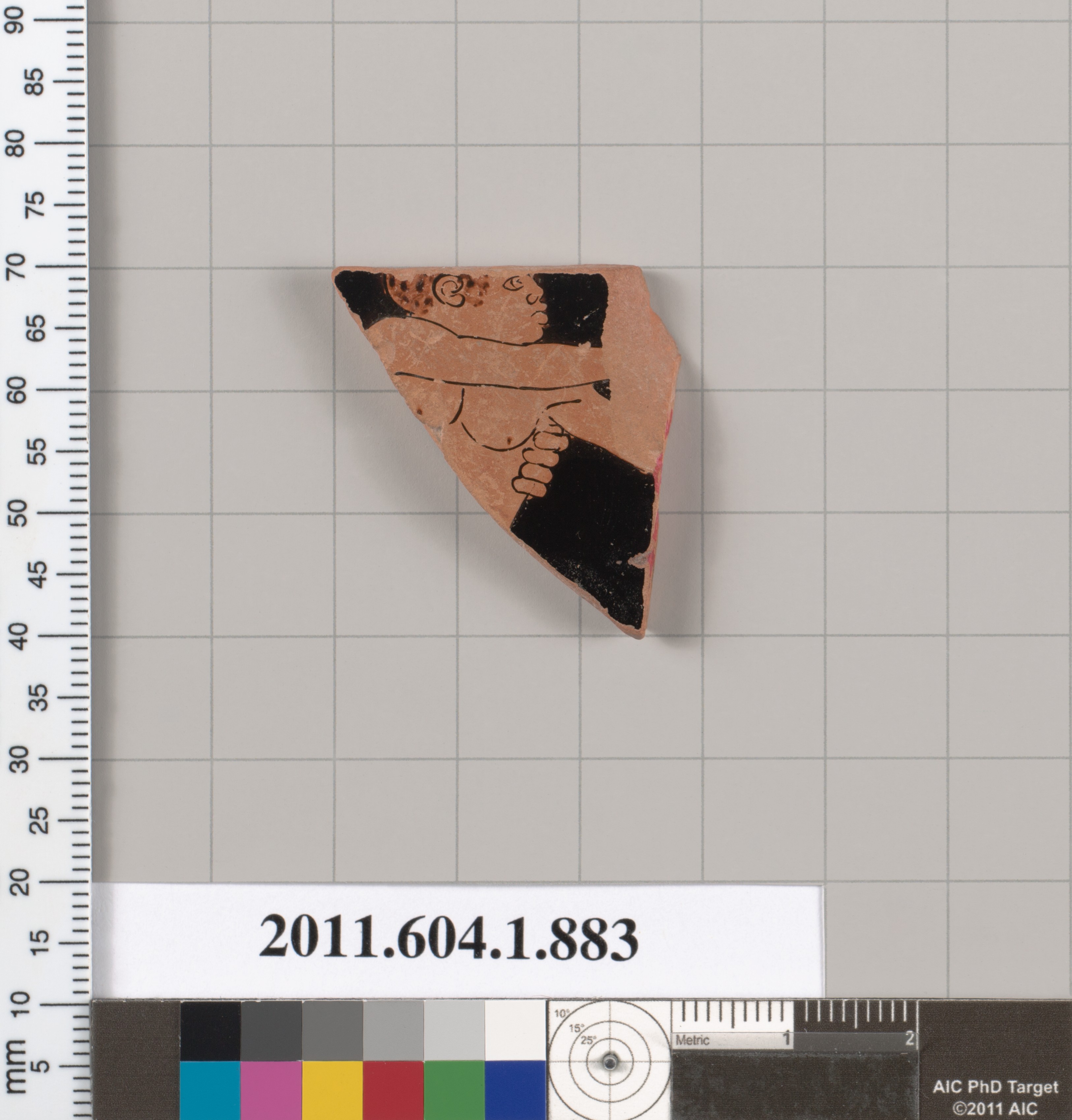 Ancient Painted Pottery Fragment