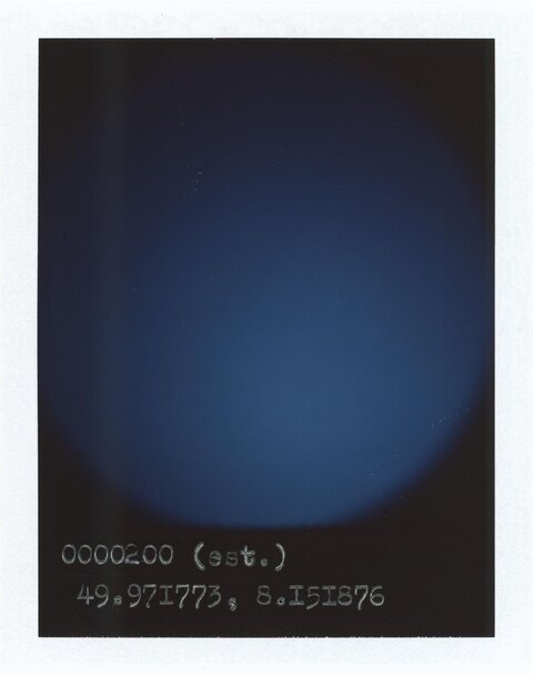 Blue Gradient Photo With Coordinates
