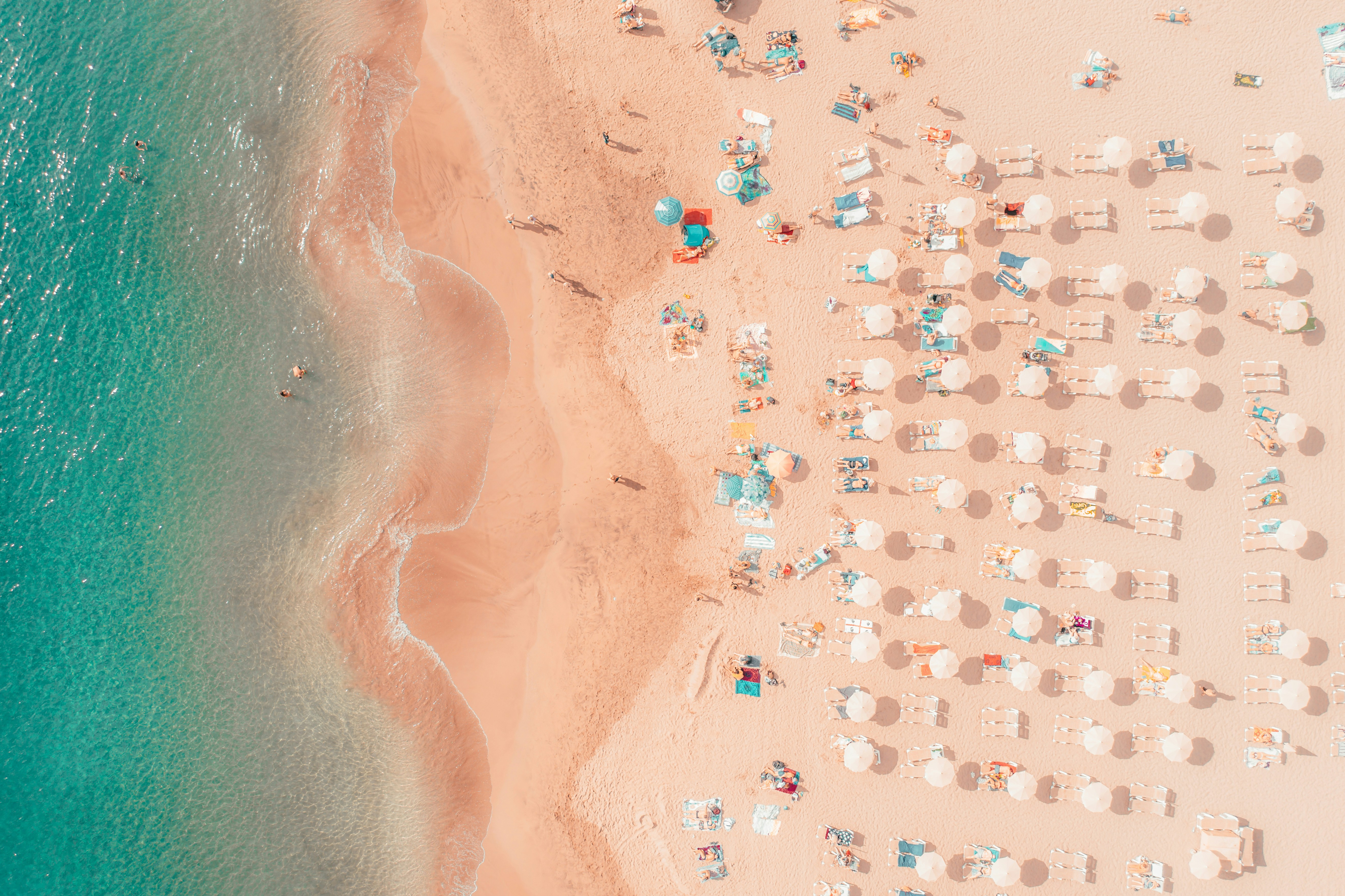 Aerial View of Summer Beach