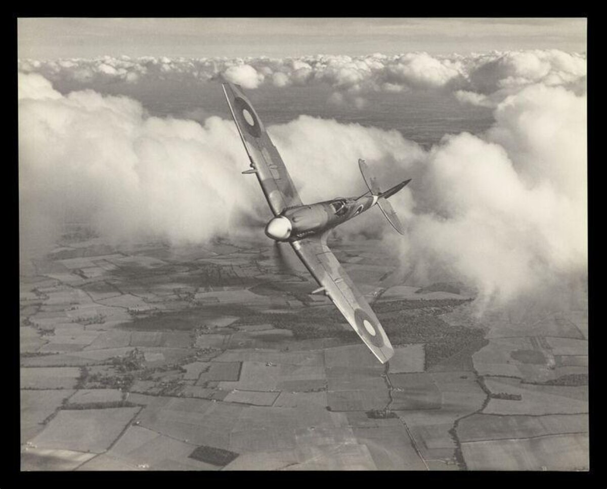 Spitfire Fighter Plane In Flight