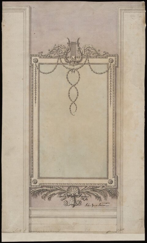Neoclassical Wall Panel Design Drawing