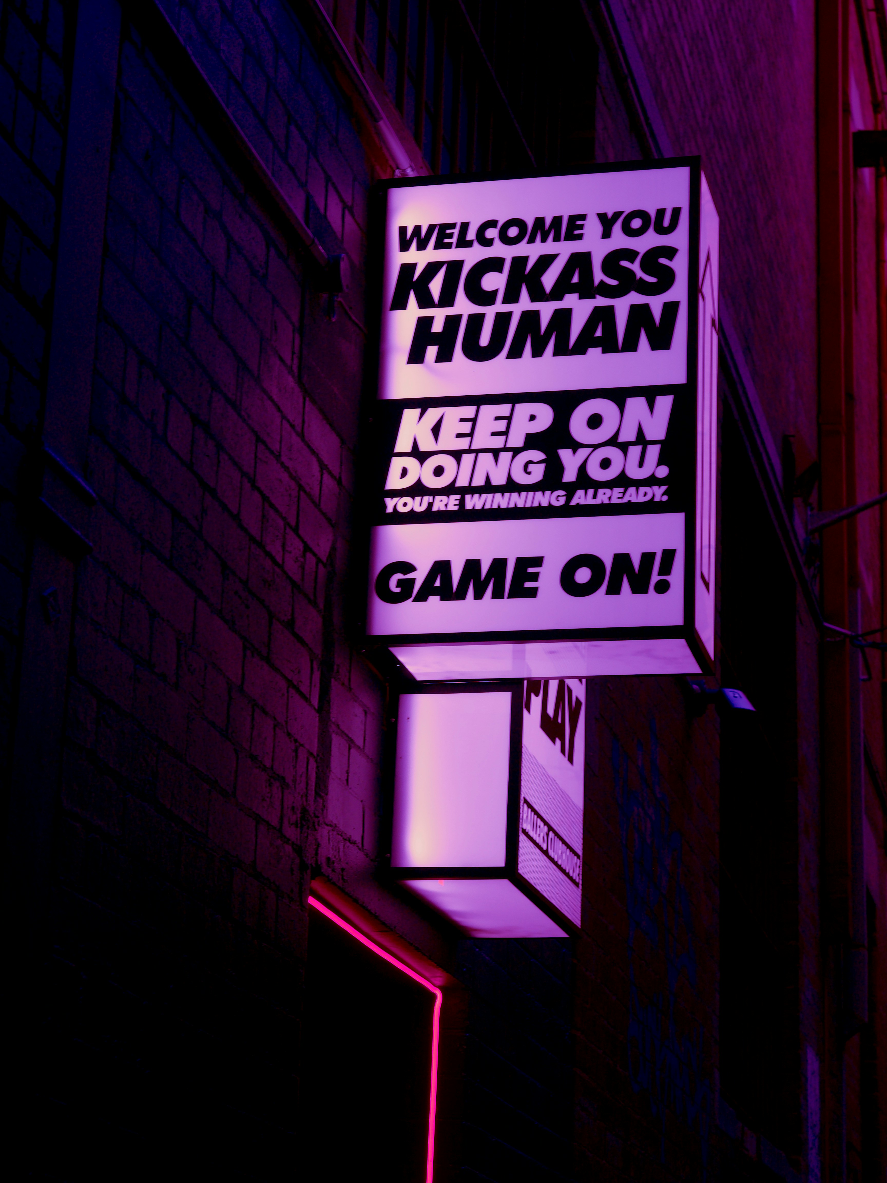 Motivational Purple Neon Sign