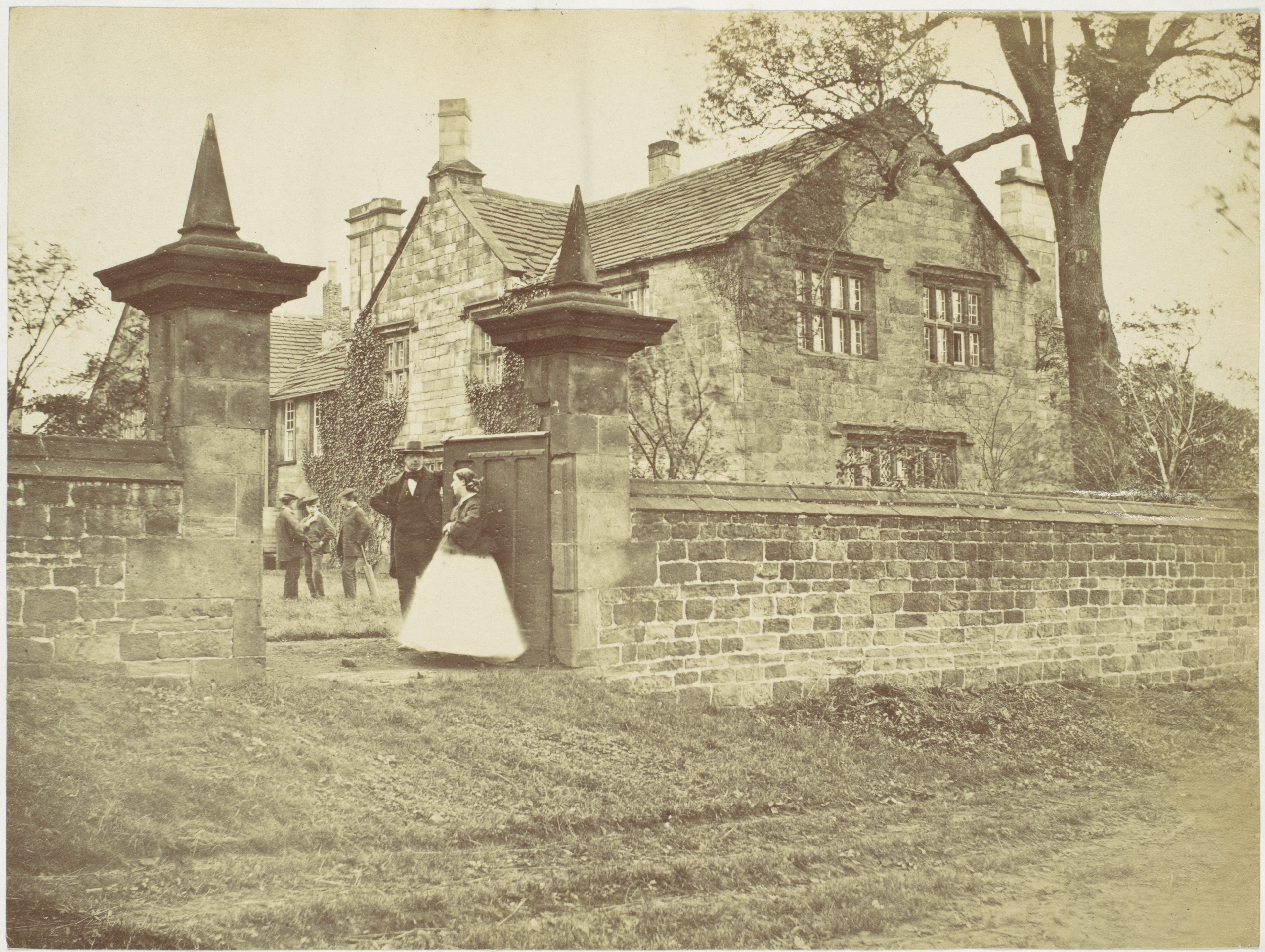 Victorian Figures at Stone House Gate