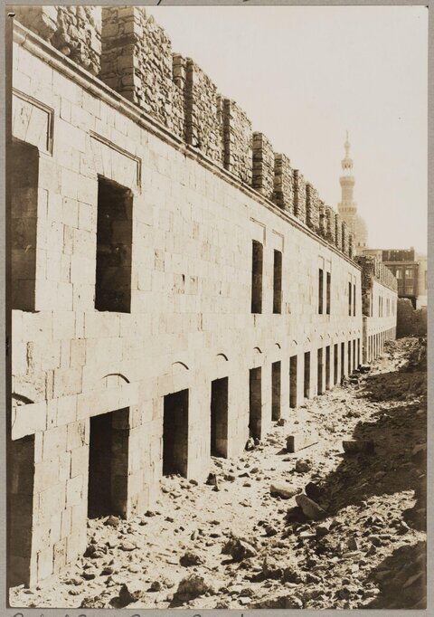 Vintage View of Ruined Stone Building