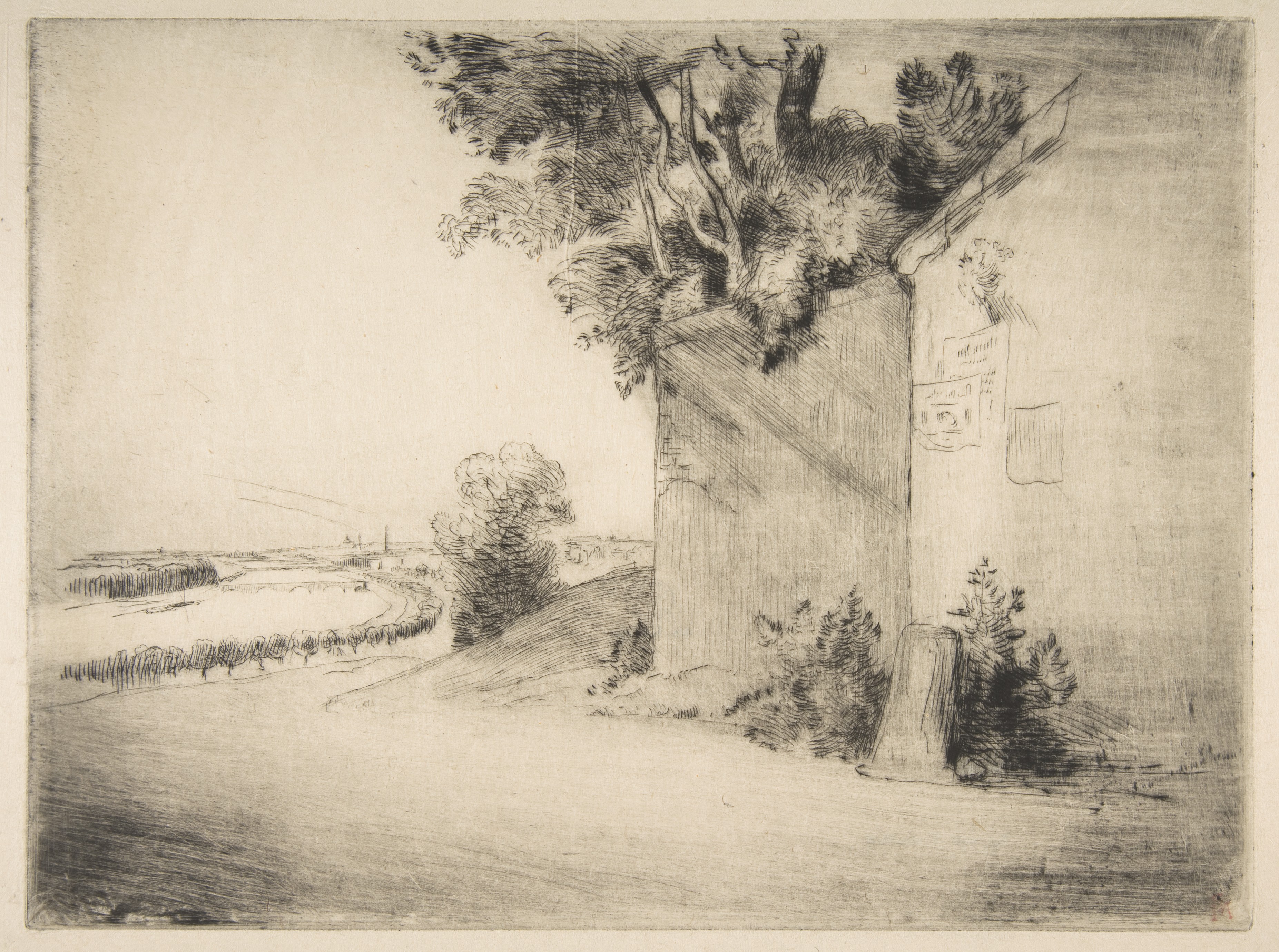 Riverside Landscape Sketch