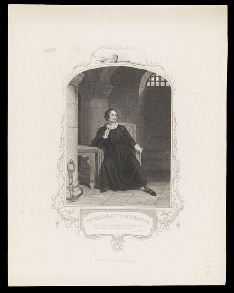 Engraving of Macready as Richard II