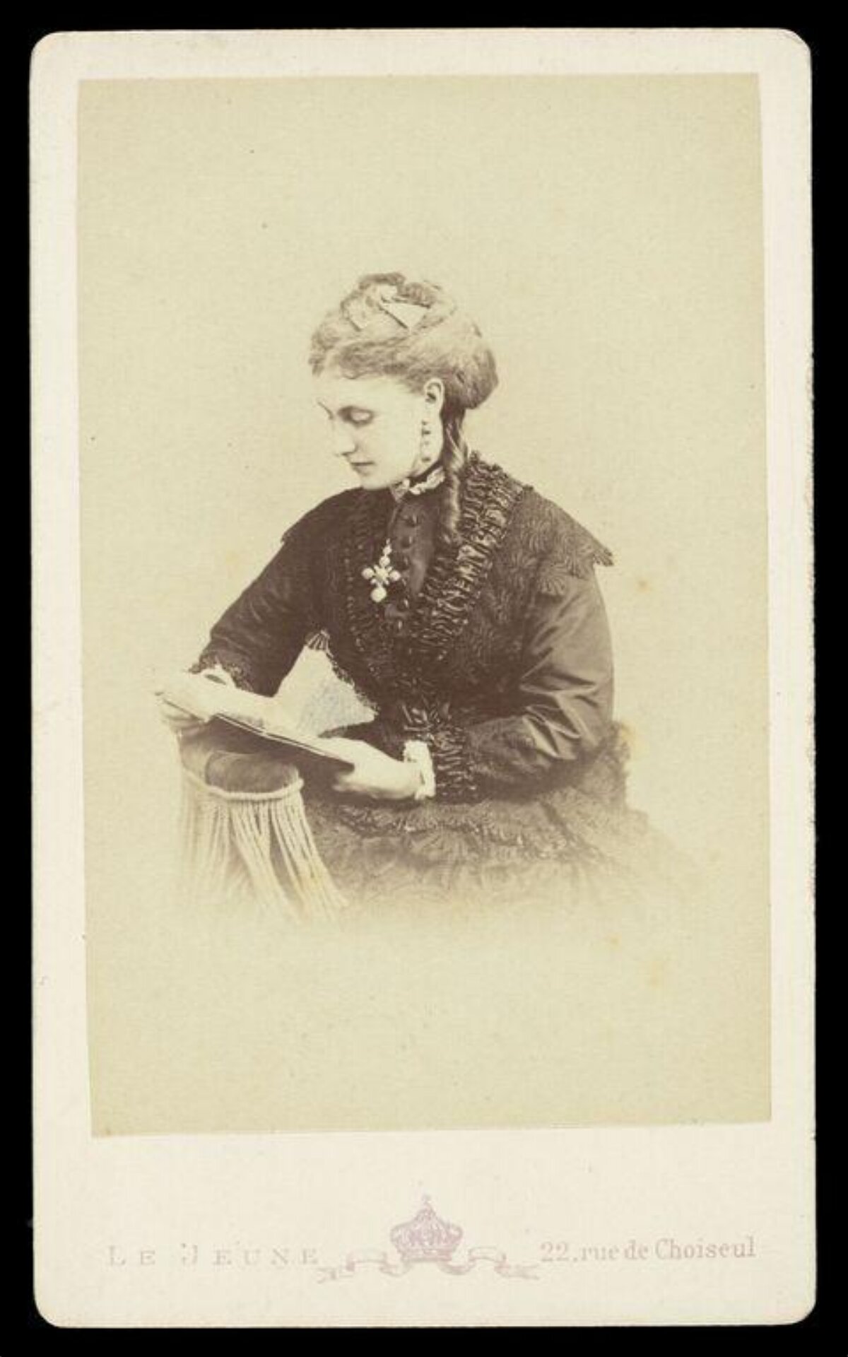 Victorian Woman Reading Portrait