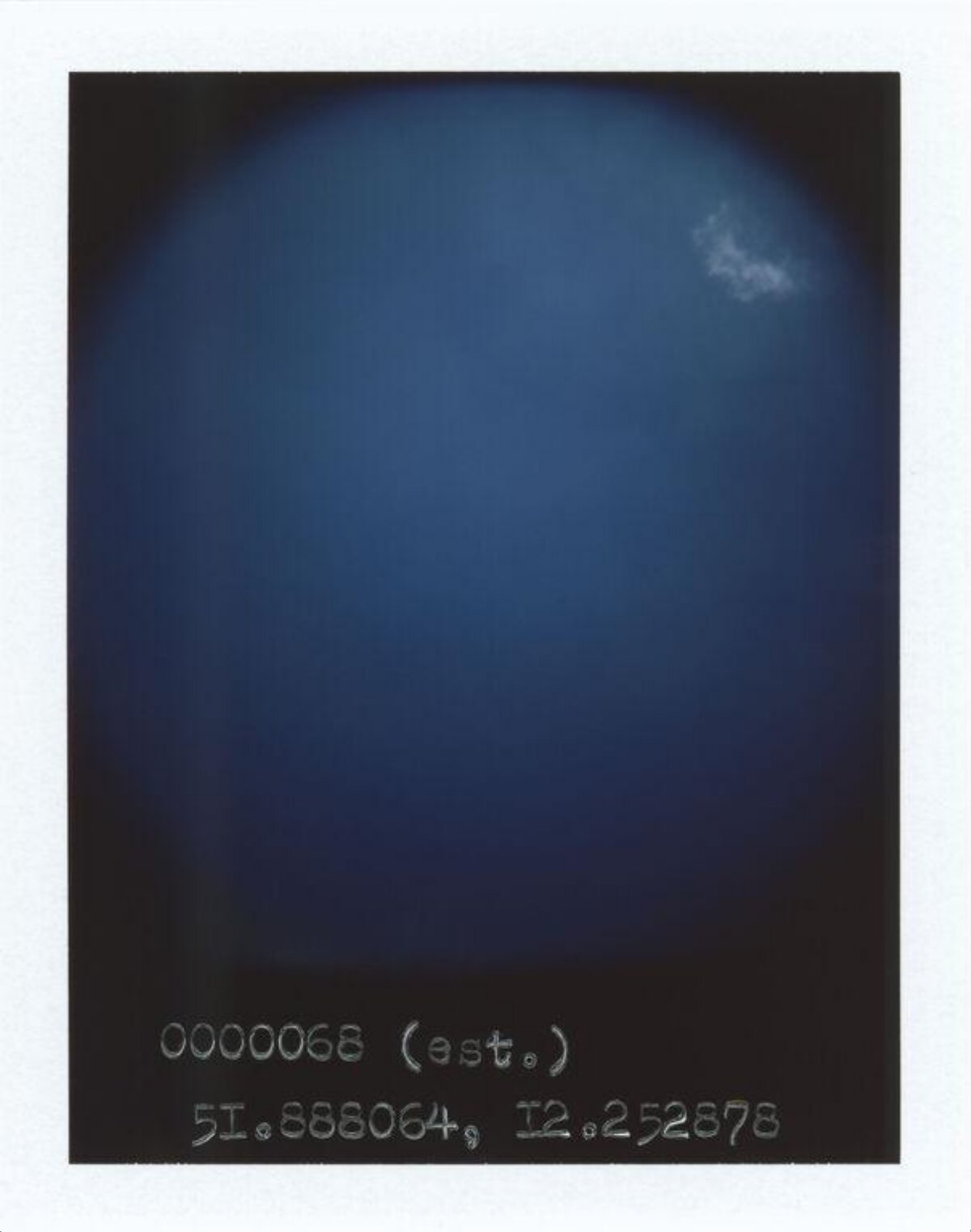 Polaroid Shot of Blue Sky