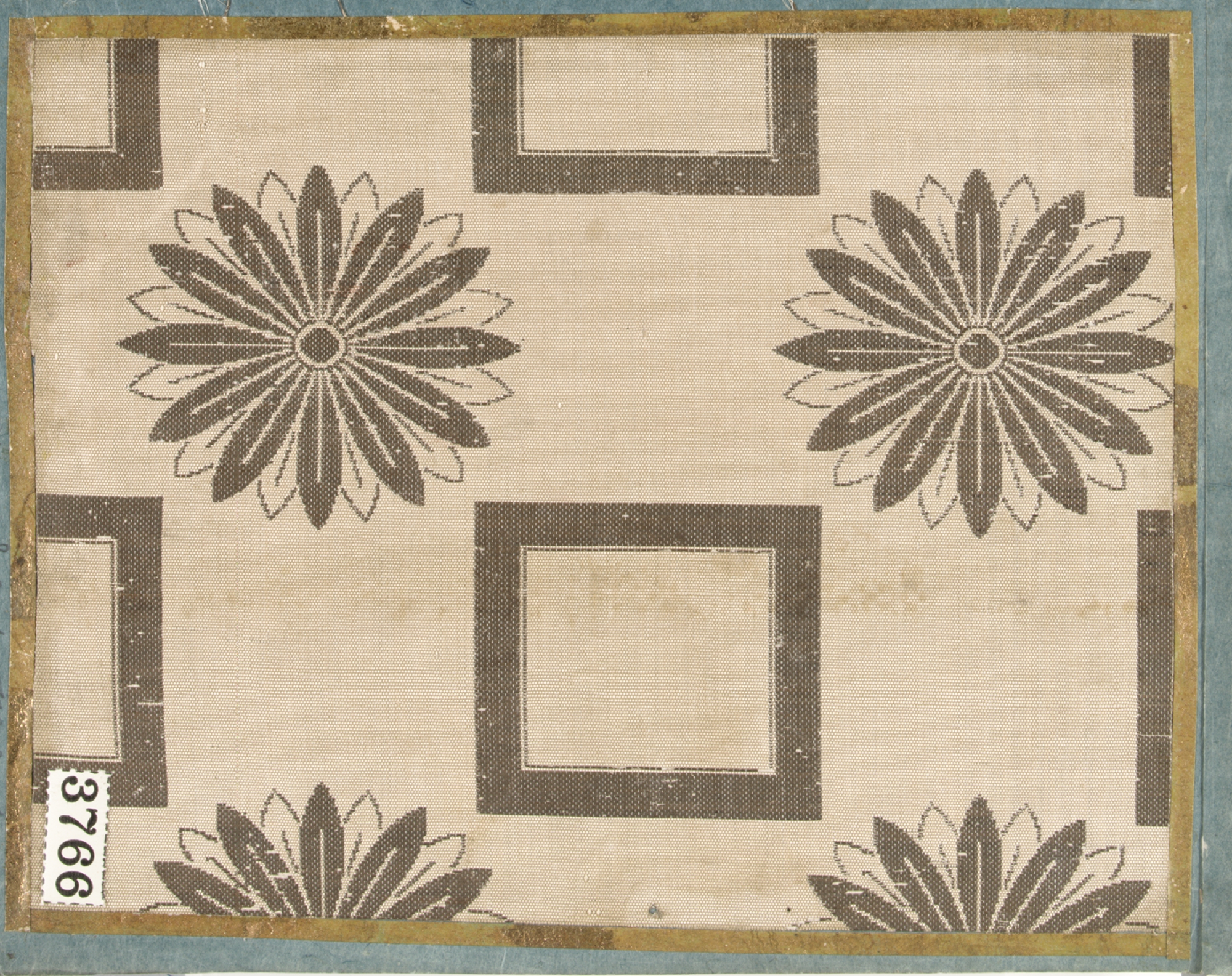 Vintage Daisy Square Pattern Fabric Sample