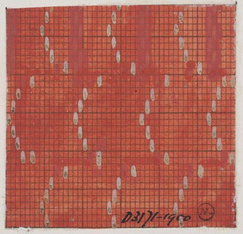 1900 Vintage Textile Pattern Sketch