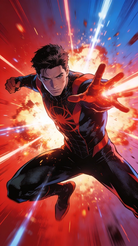 Spider-Man Leaping Into Action