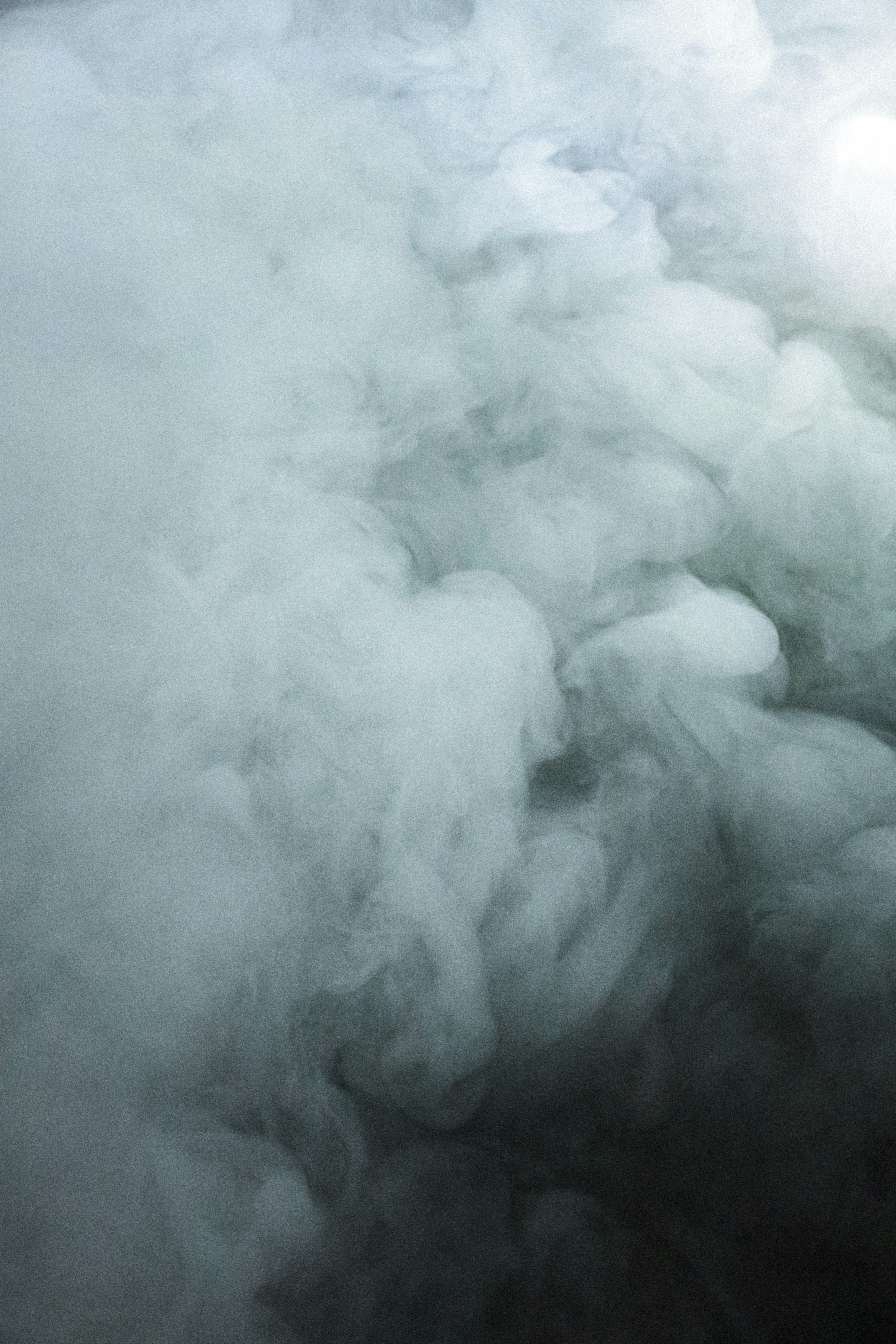 Dense Flowing Gray Smoke