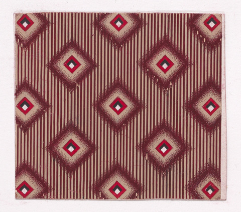 Vintage Red Diamond Geometric Pattern