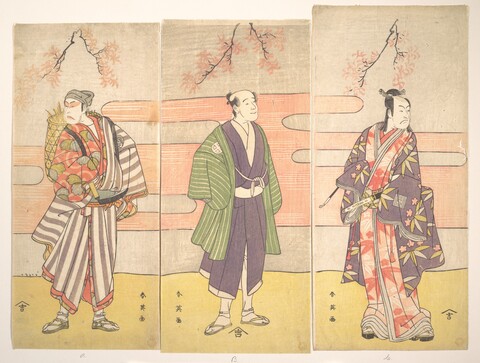 Japanese Ukiyo-e Three Actor Portraits