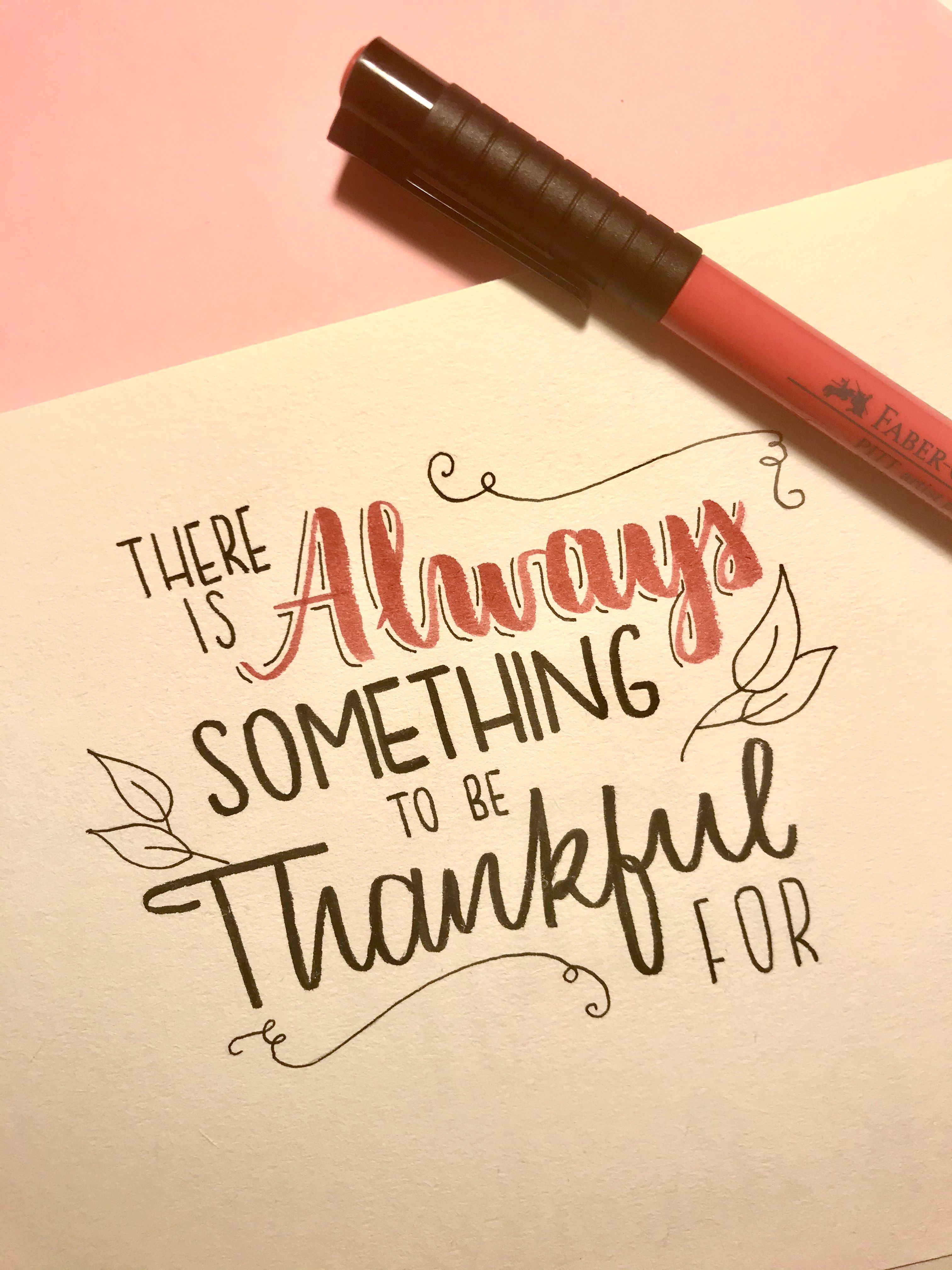 Hand Lettered Gratitude Quote