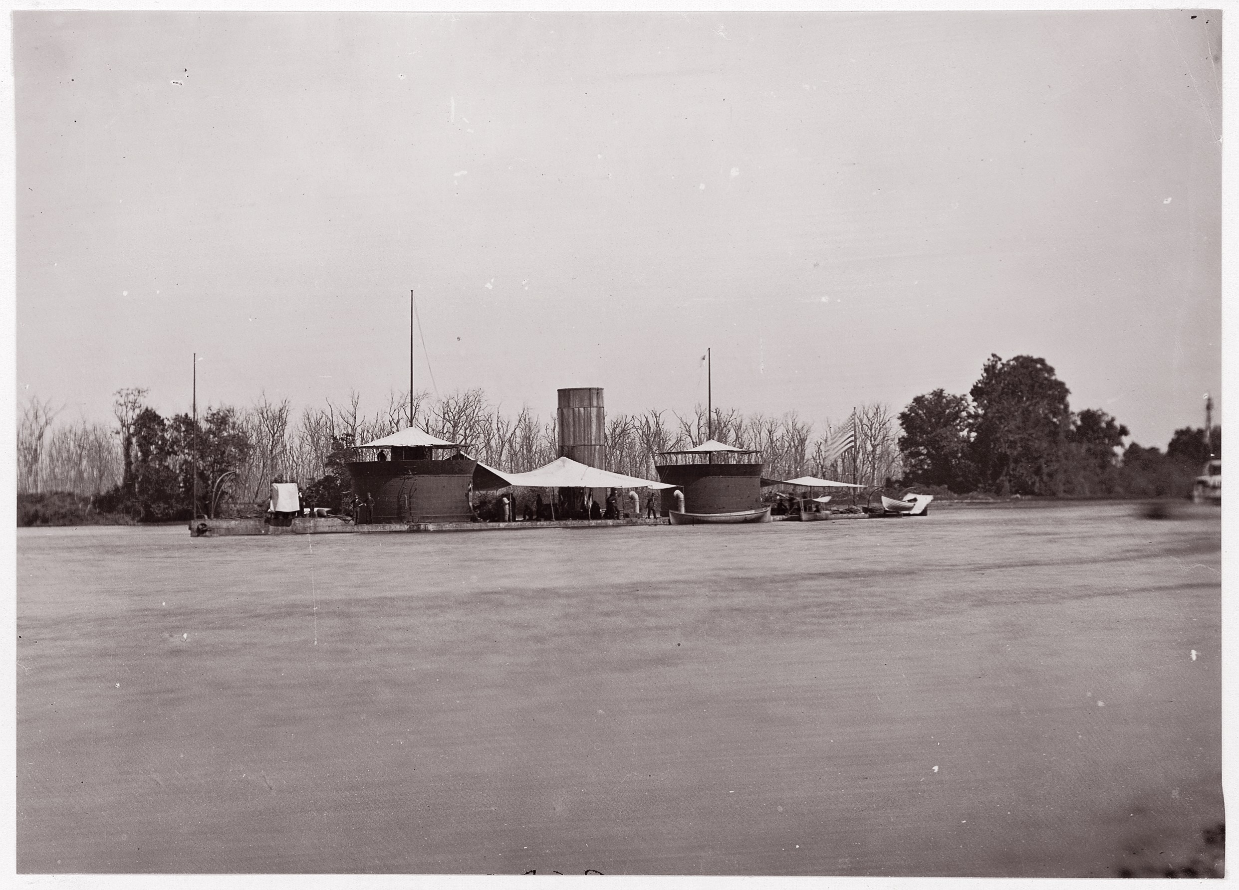 Ironclad Warship on Inland River