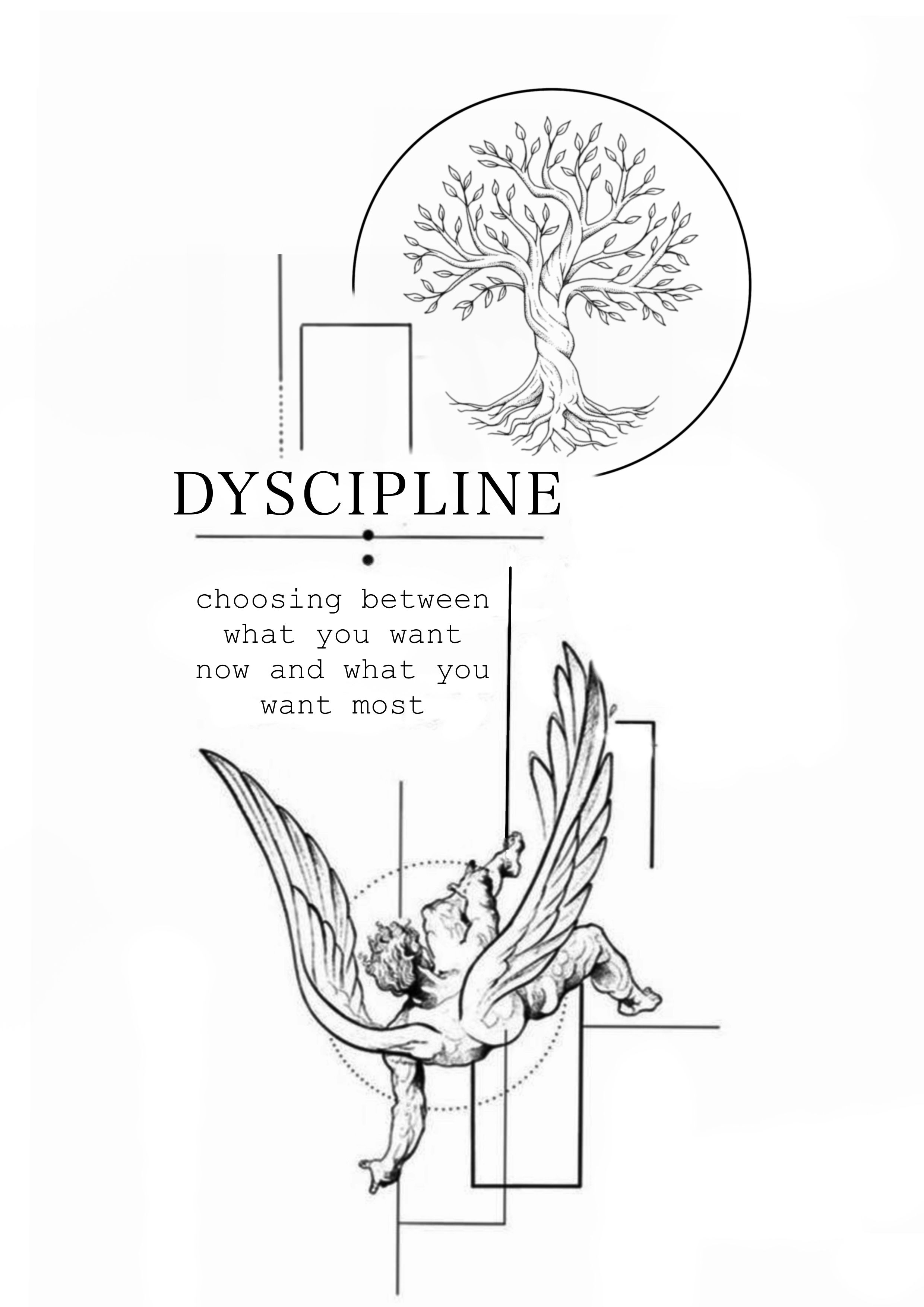 Discipline Motivational Illustration