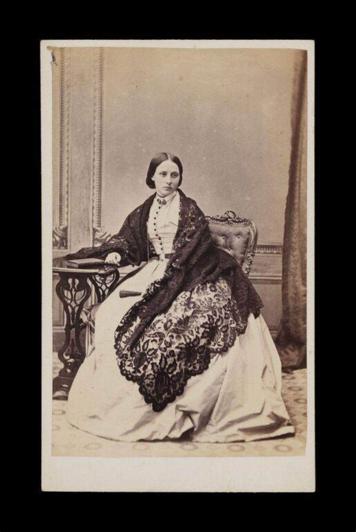 Vintage Portrait of Seated Victorian Woman