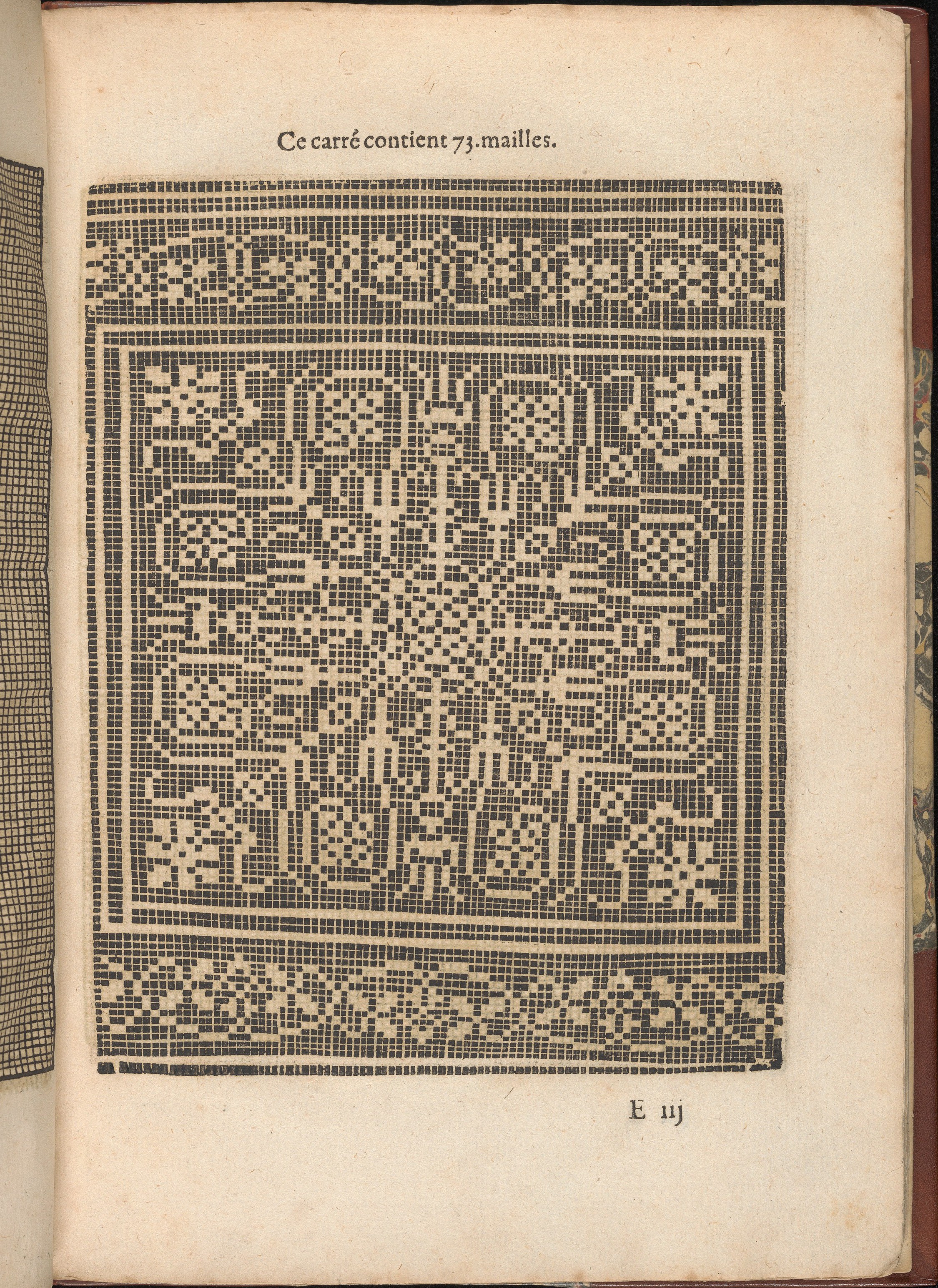 Antique Needlework Pattern Book Page