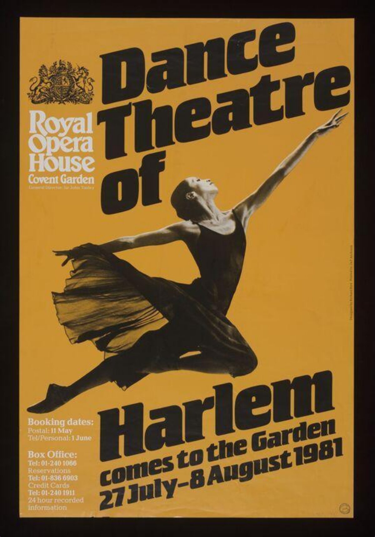 1981 Dance Theatre of Harlem Event Poster