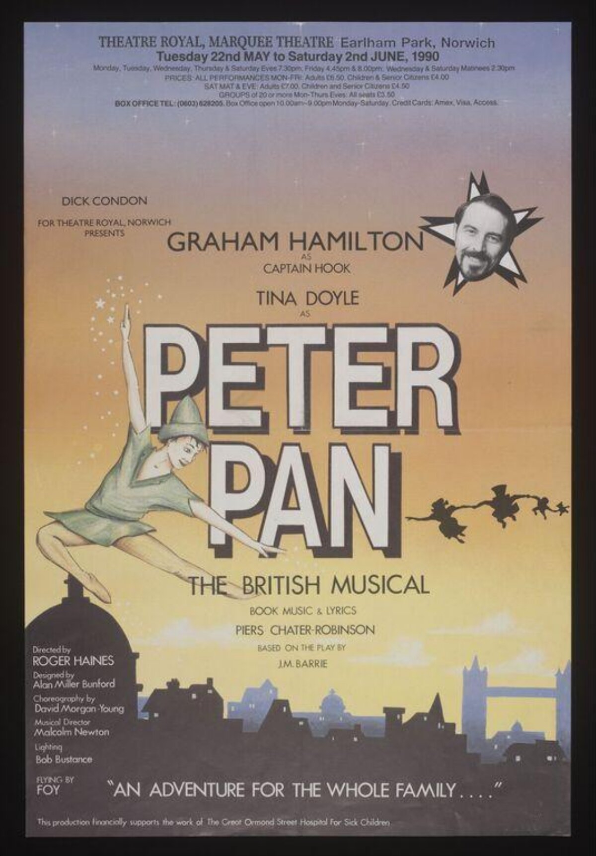 1990 Peter Pan Musical Poster