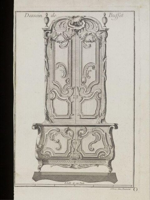 Rococo Buffet Design Engraving