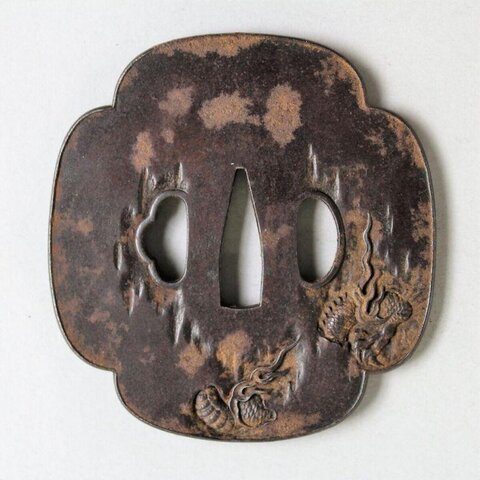 Iron Carved Dragon Sword Tsuba