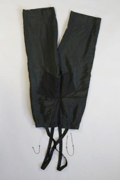 Black Pants With Hanging Straps