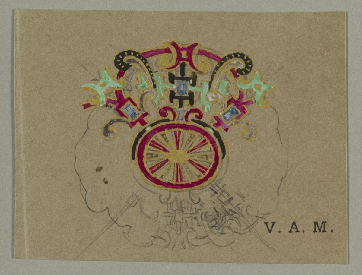Hand-painted Ornamental Design Sketch