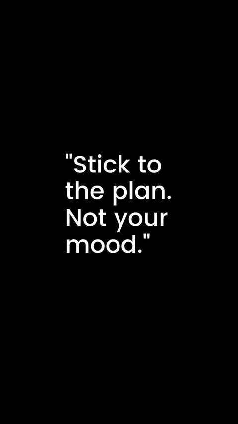 Stick To The Plan Motivational Quote