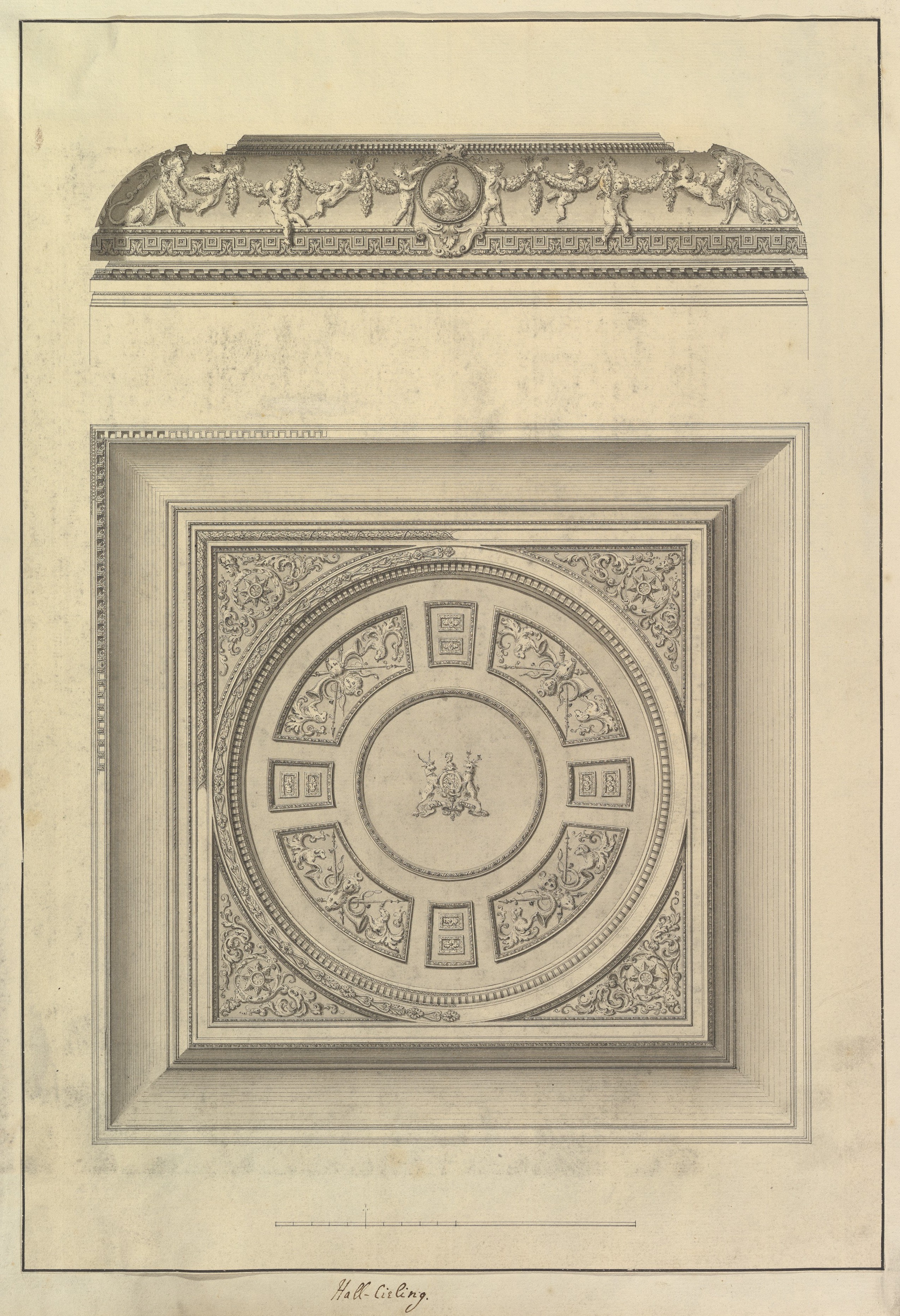 Architectural Drawing of Hall Ceiling