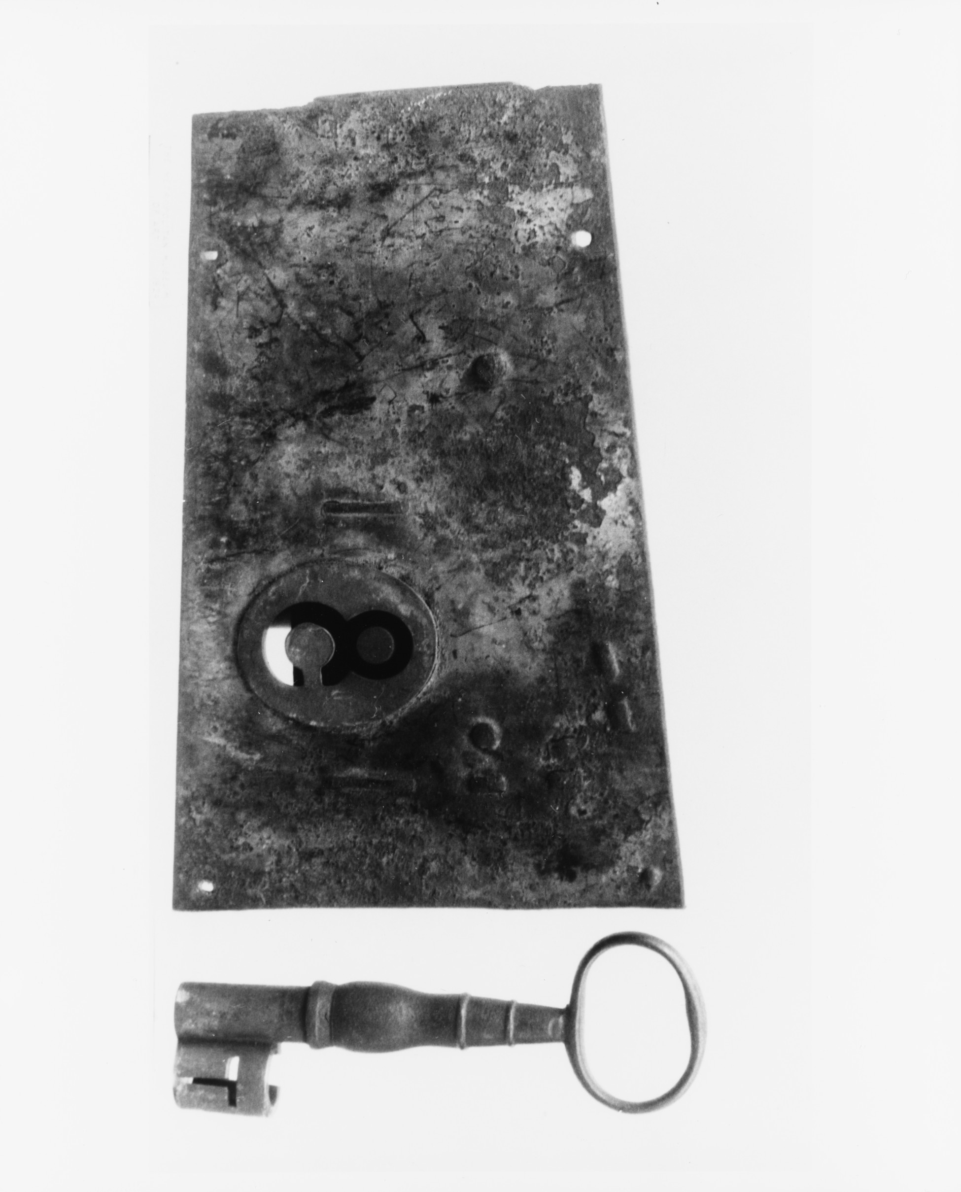Antique Iron Lock and Key