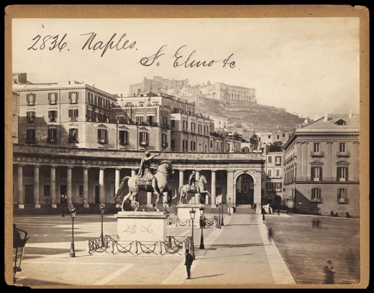 Vintage View of Naples Plaza and S. Elmo