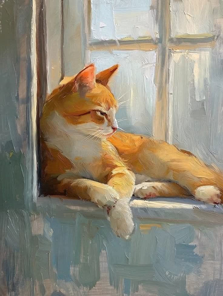 Orange Tabby Cat on Windowsill