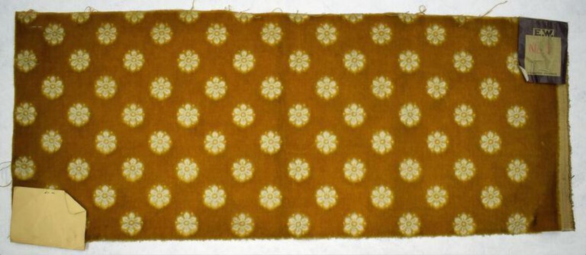 Vintage Floral Patterned Fabric Sample
