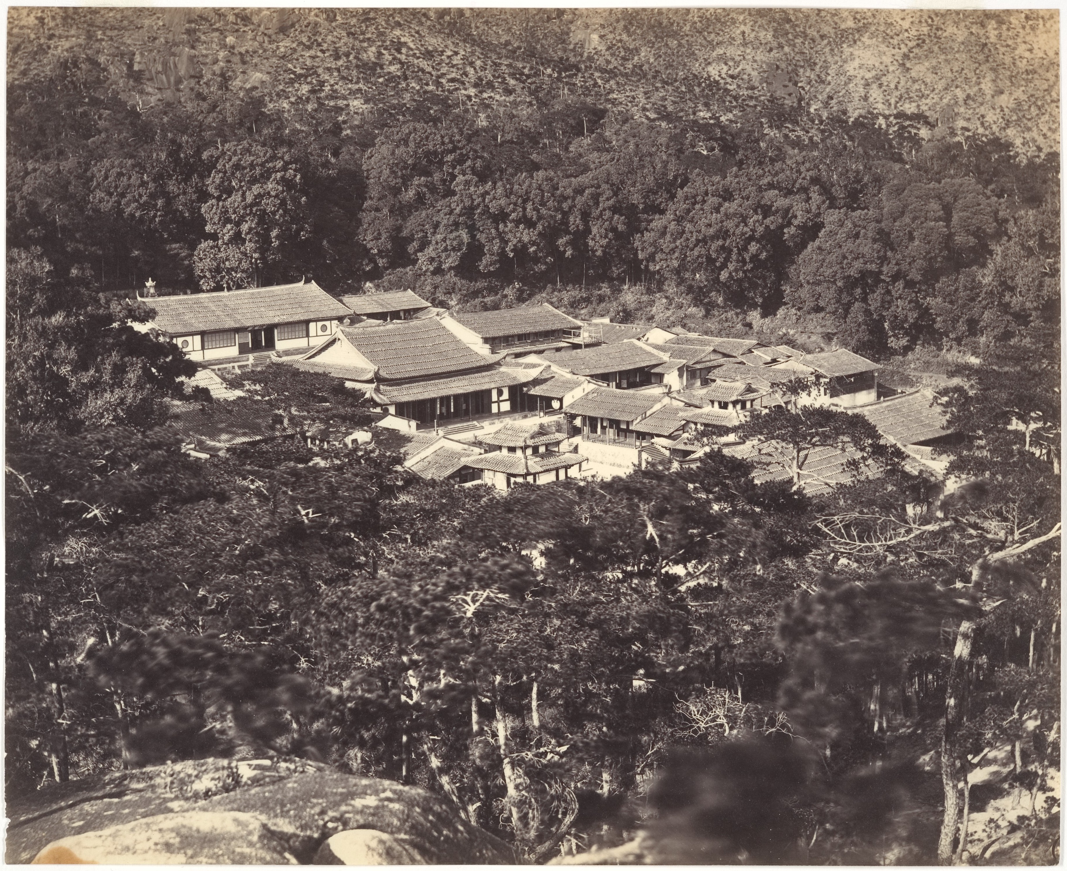 Vintage Mountain Temple View